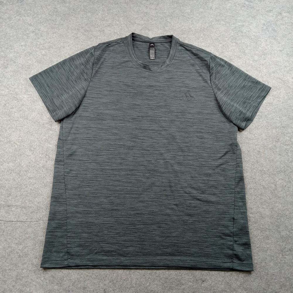 Adidas Shirt Mens Large Gray Short Sleeve Athletic‎ Performance Top GJ2767